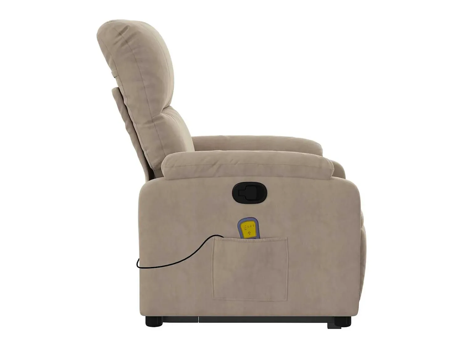 Hot Poltrona de massagens reclinável microfibra cinza-acastanhado SHL497614 Taupe
