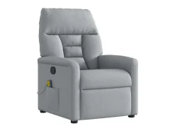 New Poltrona de massagens reclinável tecido -claro SHL124572 Cinzento