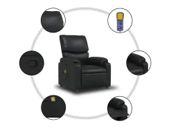 Poltrona de massagens reclinável couro artificial SHL652992^ Poltrona