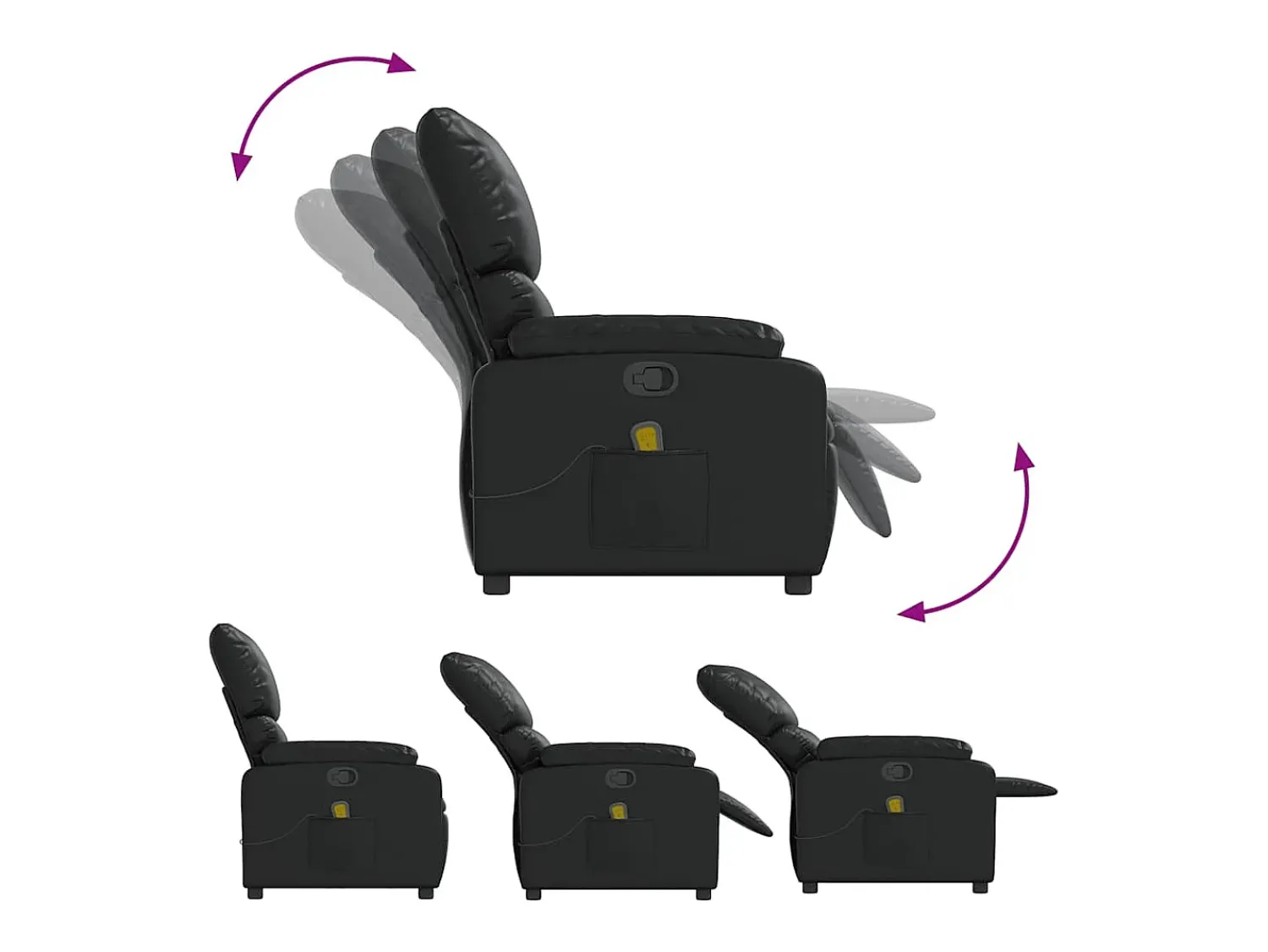 Poltrona de massagens reclinável couro artificial SHL652992^ Poltrona