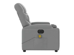 Poltrona de massagens reclinável elétrica tecido -claro SHL385887^ Poltrona