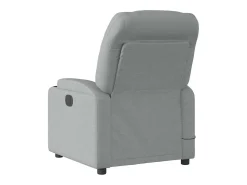 Poltrona de massagens reclinável elétrica tecido -claro SHL385887^ Poltrona
