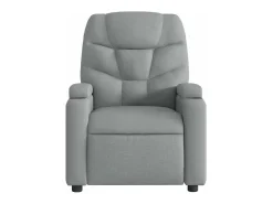 Poltrona de massagens reclinável elétrica tecido -claro SHL385887^ Poltrona