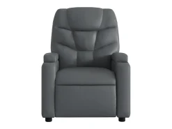 Hot vidaxl Poltrona de massagens reclinável couro artificial Cinzento