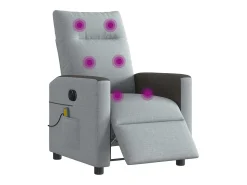 Poltrona| Poltrona de massagens reclinável elétrica tecido -claro SHL9172 Cinzento