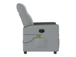 Poltrona| Poltrona de massagens reclinável elétrica tecido -claro SHL9172 Cinzento