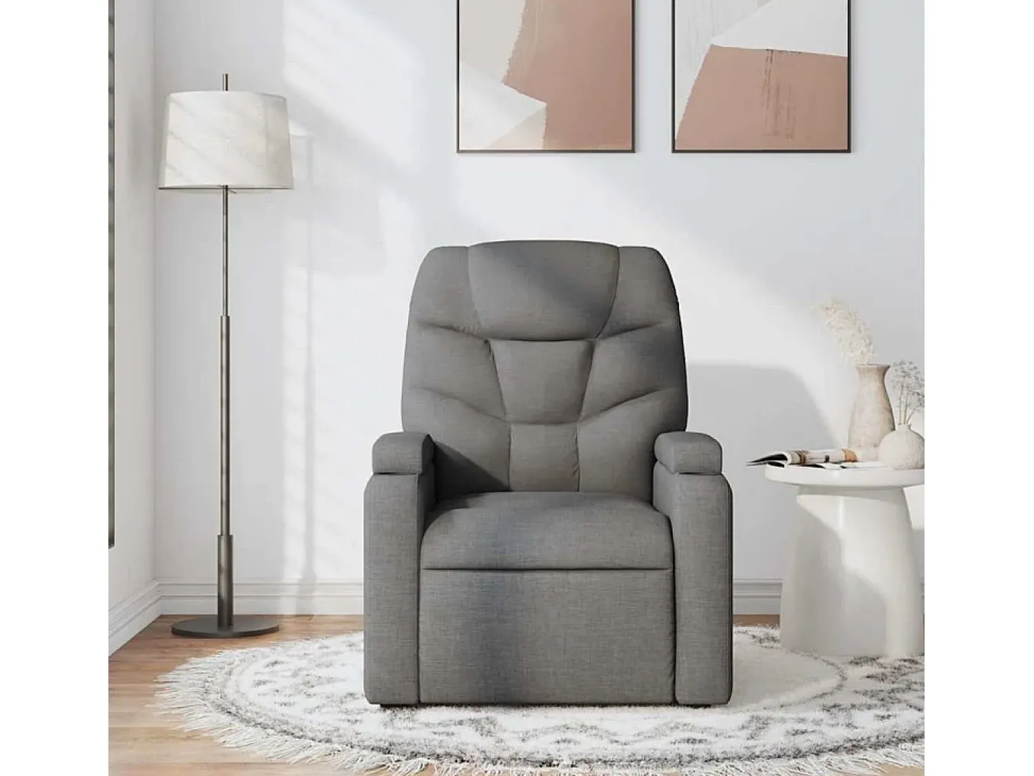 Poltrona| Poltrona de massagens reclinável tecido cinzento-escuro SHL14483 Cinza antracite