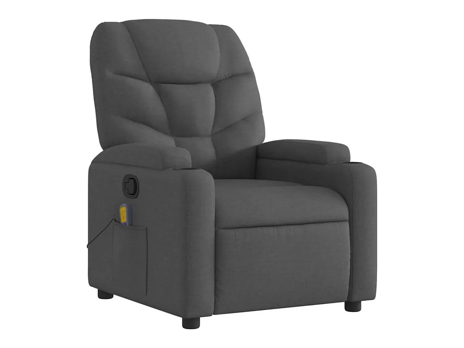 Poltrona| Poltrona de massagens reclinável tecido cinzento-escuro SHL14483 Cinza antracite
