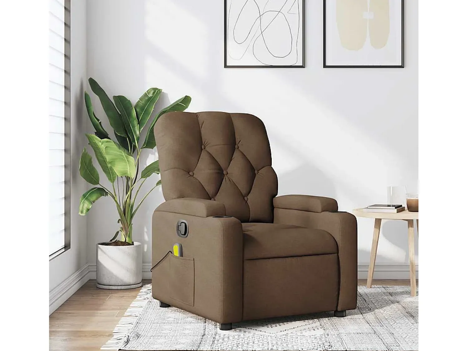 Poltrona de massagens reclinável tecido SHL98078^ Poltrona