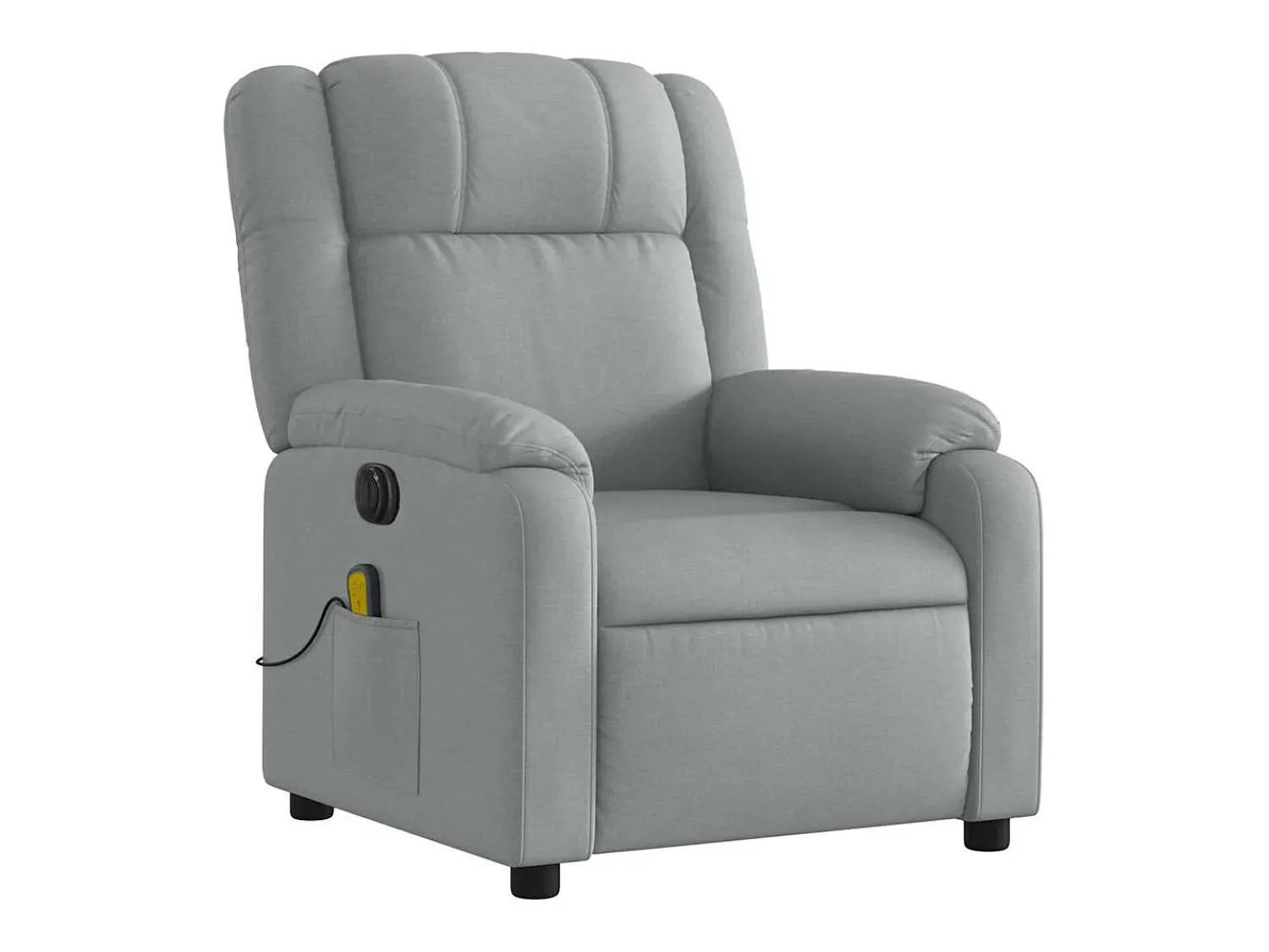 Poltrona de massagens reclinável elétrica tecido -claro SHL549984^ Poltrona