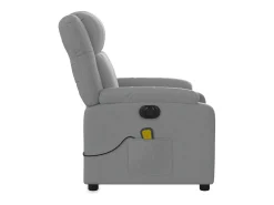 Poltrona de massagens reclinável elétrica tecido -claro SHL549984^ Poltrona