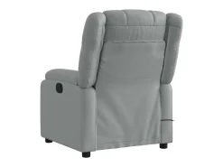 Poltrona de massagens reclinável elétrica tecido -claro SHL549984^ Poltrona