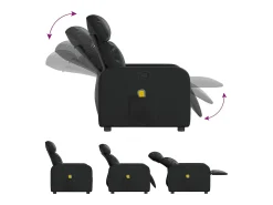 Poltrona* Poltrona de massagens reclinável couro artificial SHL477853 Preto