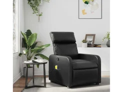 Poltrona* Poltrona de massagens reclinável couro artificial SHL477853 Preto