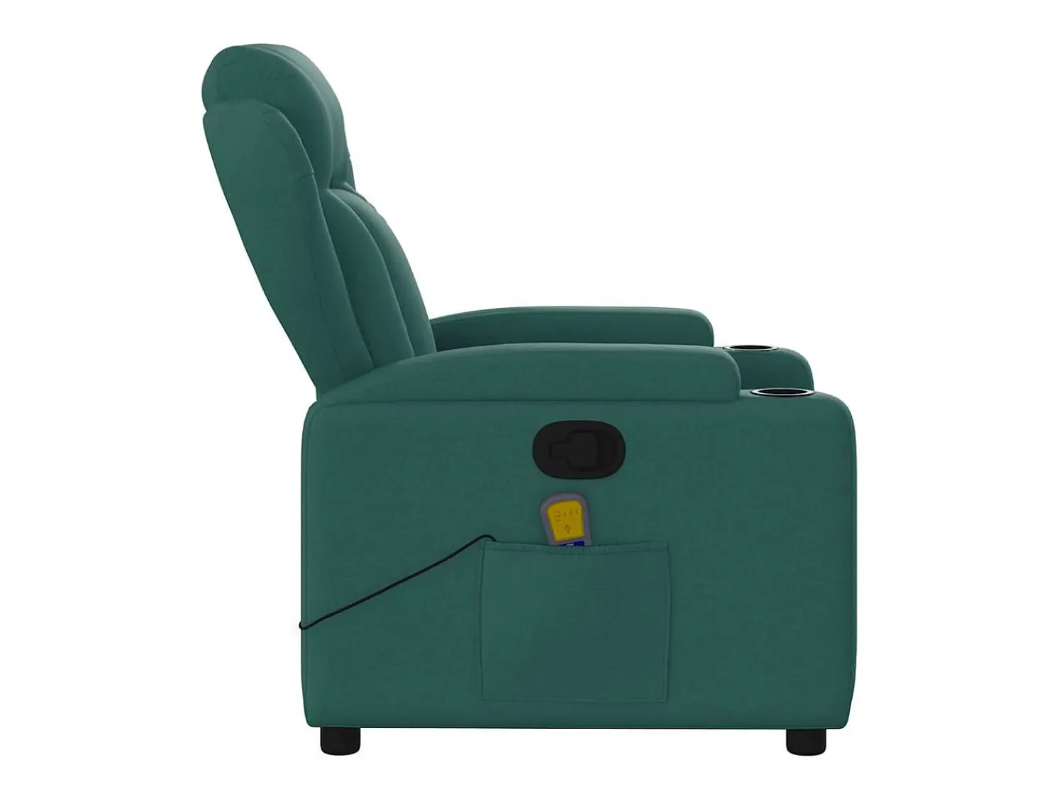 Poltrona de massagens reclinável tecido verde-escuro SHL852997^ Poltrona