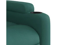 Poltrona de massagens reclinável tecido verde-escuro SHL852997^ Poltrona