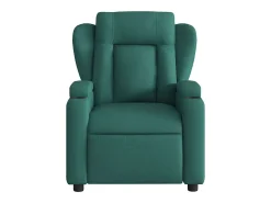 Poltrona de massagens reclinável tecido verde-escuro SHL852997^ Poltrona