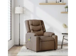 Discount Poltrona de massagens reclinável tecido SHL685171 Castanho