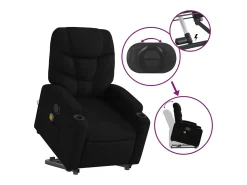 Poltrona| Poltrona de massagens reclinável elevatória tecido SHL573136 Preto