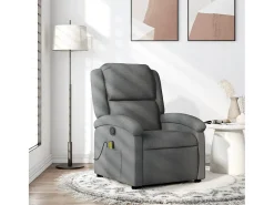 Hot Poltrona de massagens reclinável tecido cinzento-escuro SHL344367 Cinza antracite