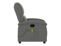 Hot Poltrona de massagens reclinável tecido cinzento-escuro SHL344367 Cinza antracite