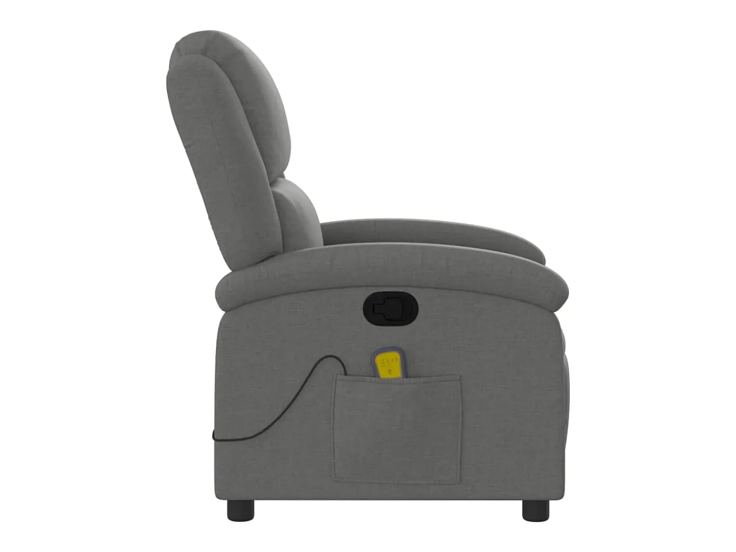 Hot Poltrona de massagens reclinável tecido cinzento-escuro SHL344367 Cinza antracite