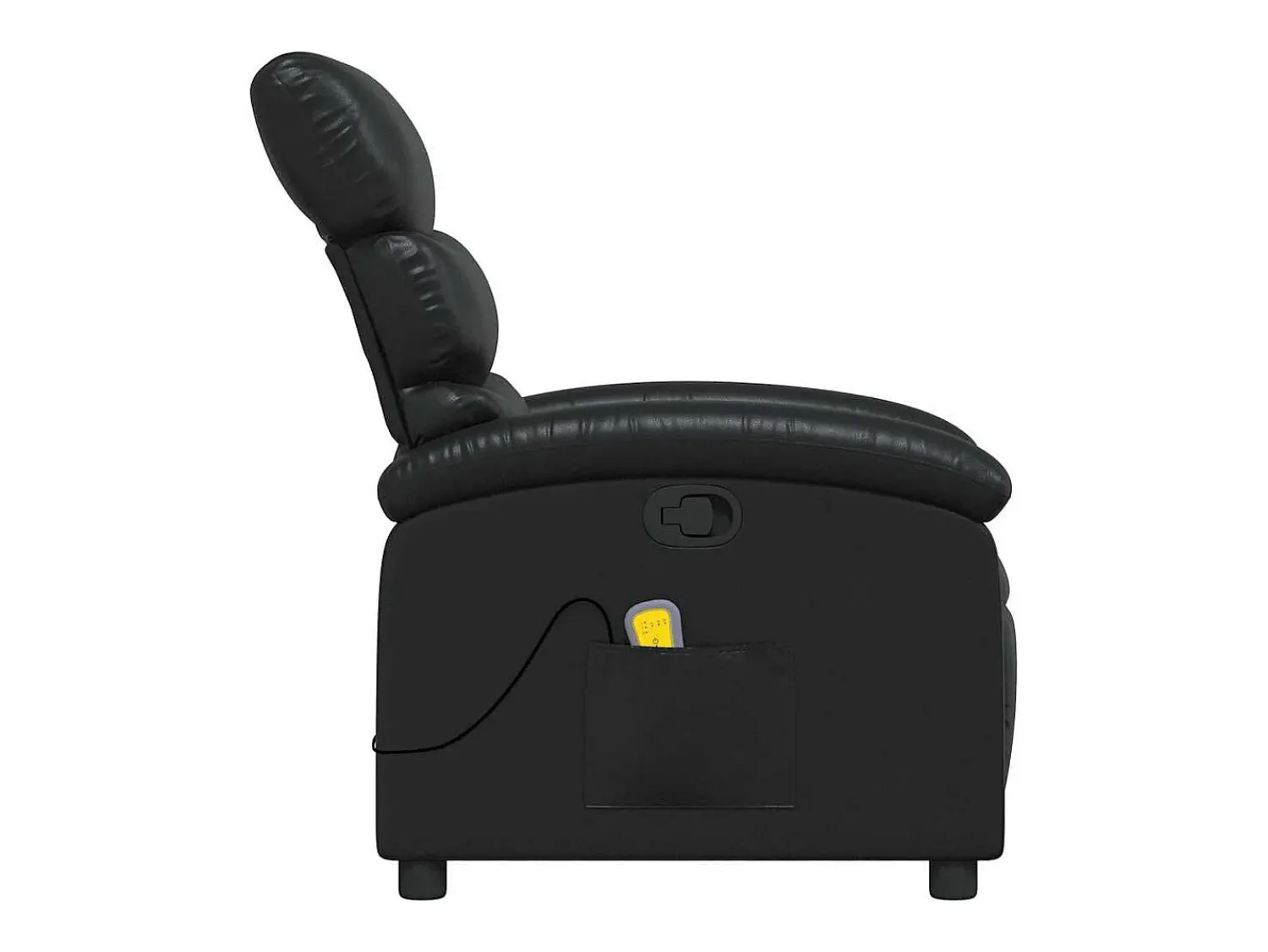 Poltrona* Poltrona de massagens reclinável couro artificial SHL489240 Preto