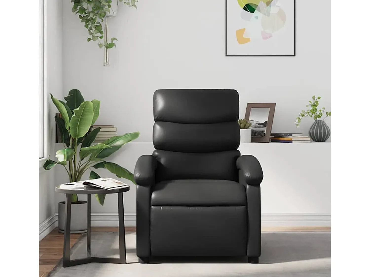 Poltrona* Poltrona de massagens reclinável couro artificial SHL489240 Preto