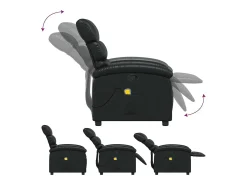 Poltrona* Poltrona de massagens reclinável couro artificial SHL489240 Preto