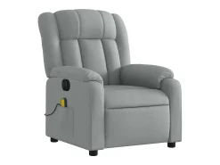 Best Poltrona de massagens reclinável elétrica tecido -claro SHL240645 Cinzento