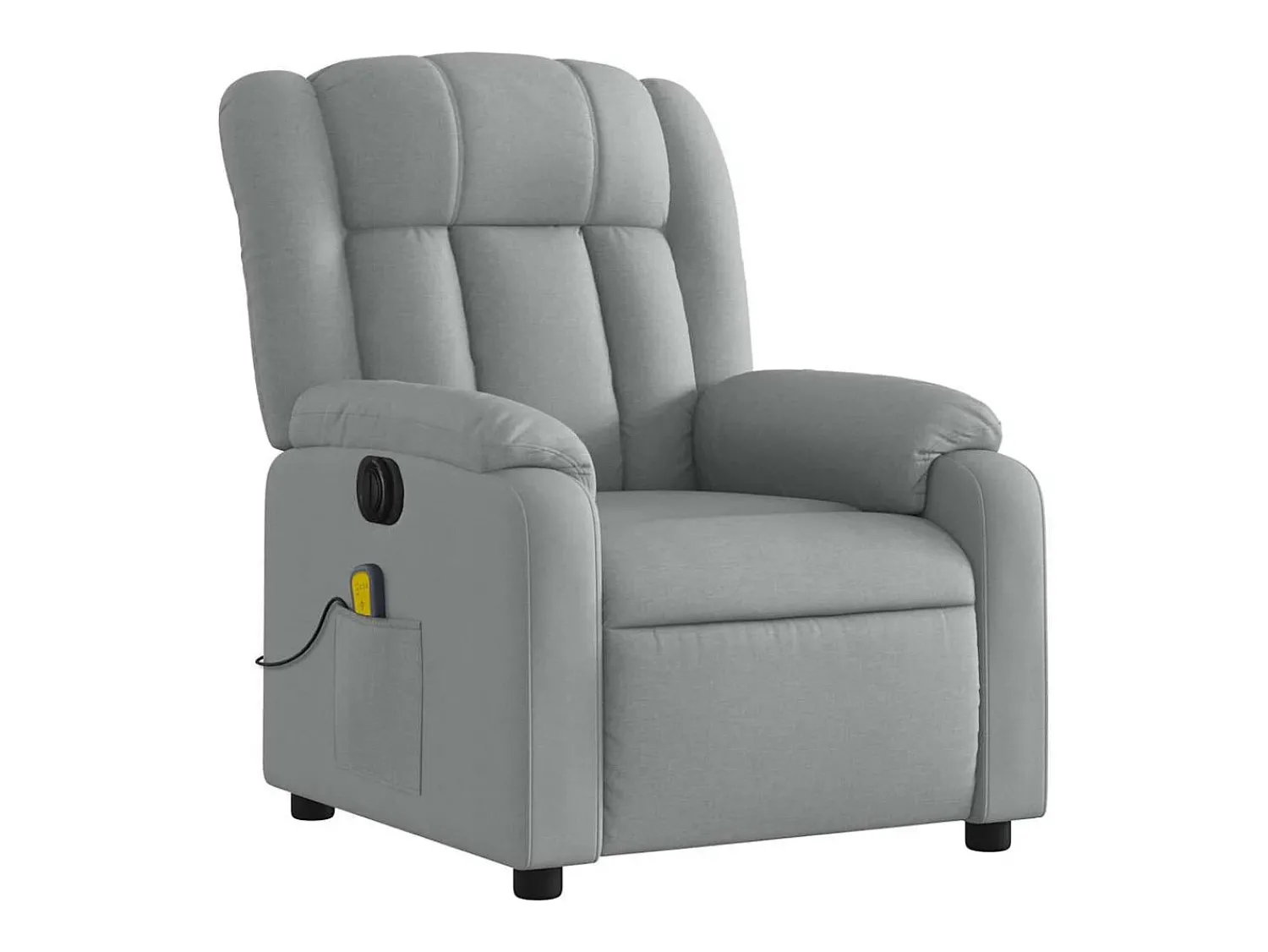 Best Poltrona de massagens reclinável elétrica tecido -claro SHL240645 Cinzento