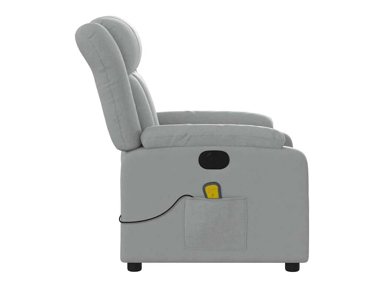 Best Poltrona de massagens reclinável elétrica tecido -claro SHL240645 Cinzento