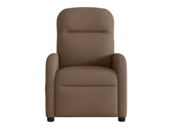 Best Poltrona de massagens reclinável elétrica tecido SHL942232 Castanho