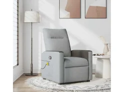 Outlet Poltrona de massagens reclinável tecido -claro SHL775022 Cinzento