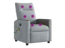 Outlet Poltrona de massagens reclinável tecido -claro SHL775022 Cinzento