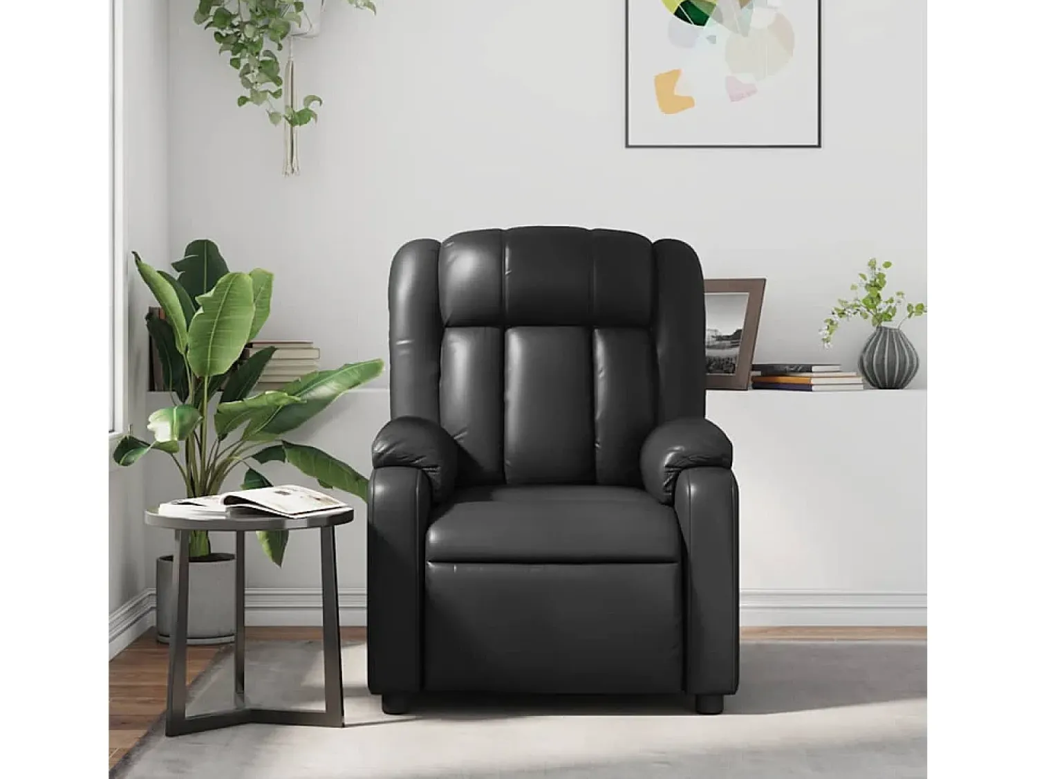 Poltrona* Poltrona de massagens reclinável couro artificial SHL455929 Preto