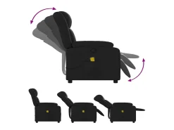 Poltrona* Poltrona de massagens reclinável couro artificial SHL455929 Preto