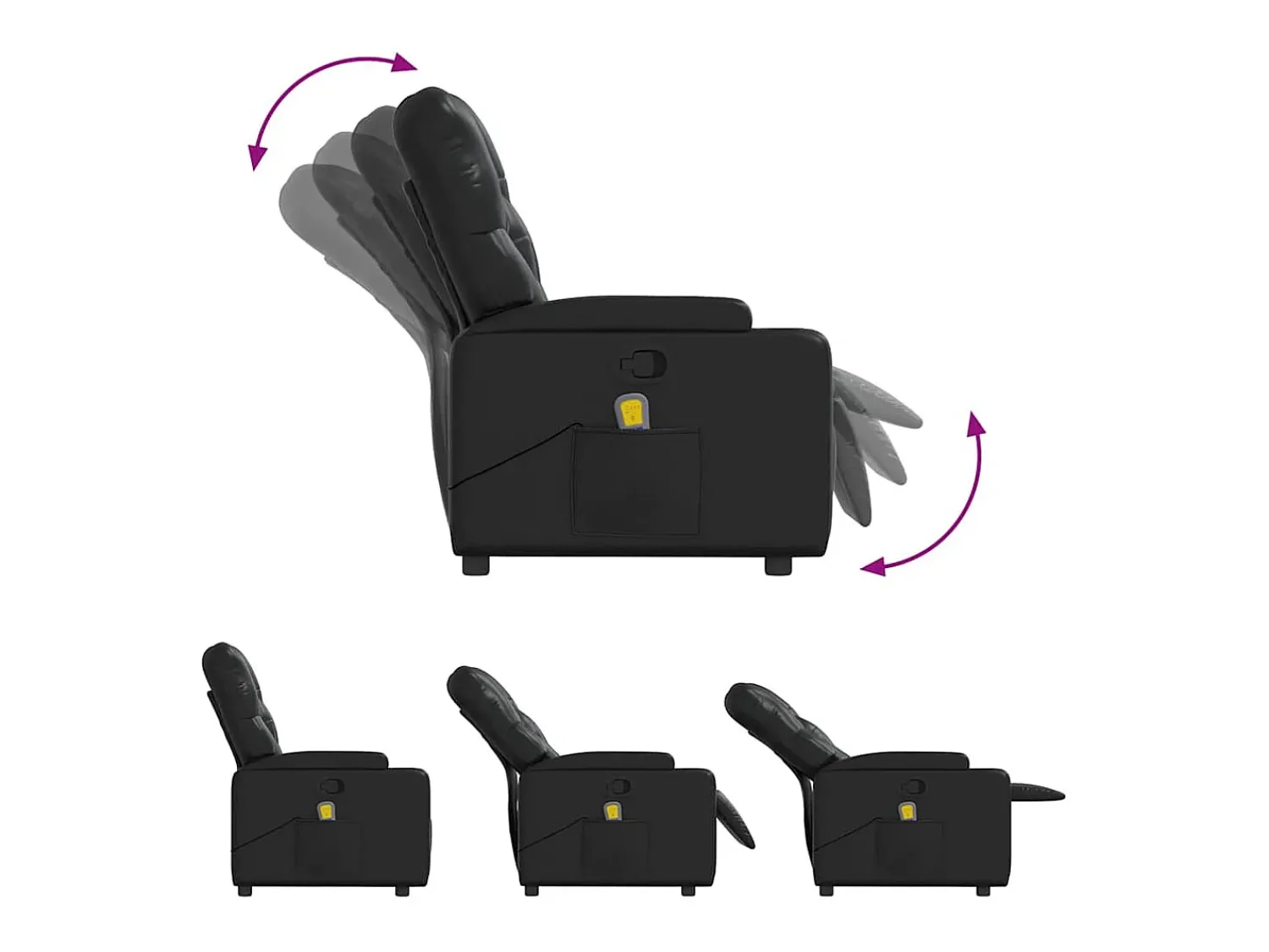 Poltrona de massagens reclinável couro artificial SHL825670^ Poltrona