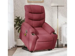 Discount Poltrona de massagens reclin. elevatória tecido tinto SHL571220 Vermelho
