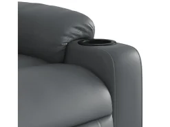 Poltrona* Poltrona de massagens reclinável couro artificial SHL537385 Cinzento