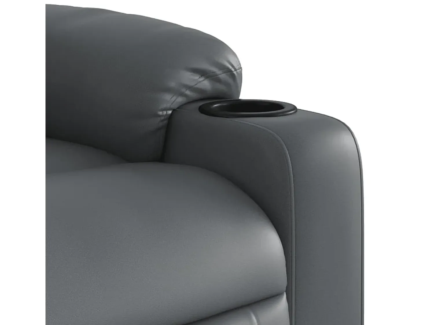 Poltrona* Poltrona de massagens reclinável couro artificial SHL537385 Cinzento