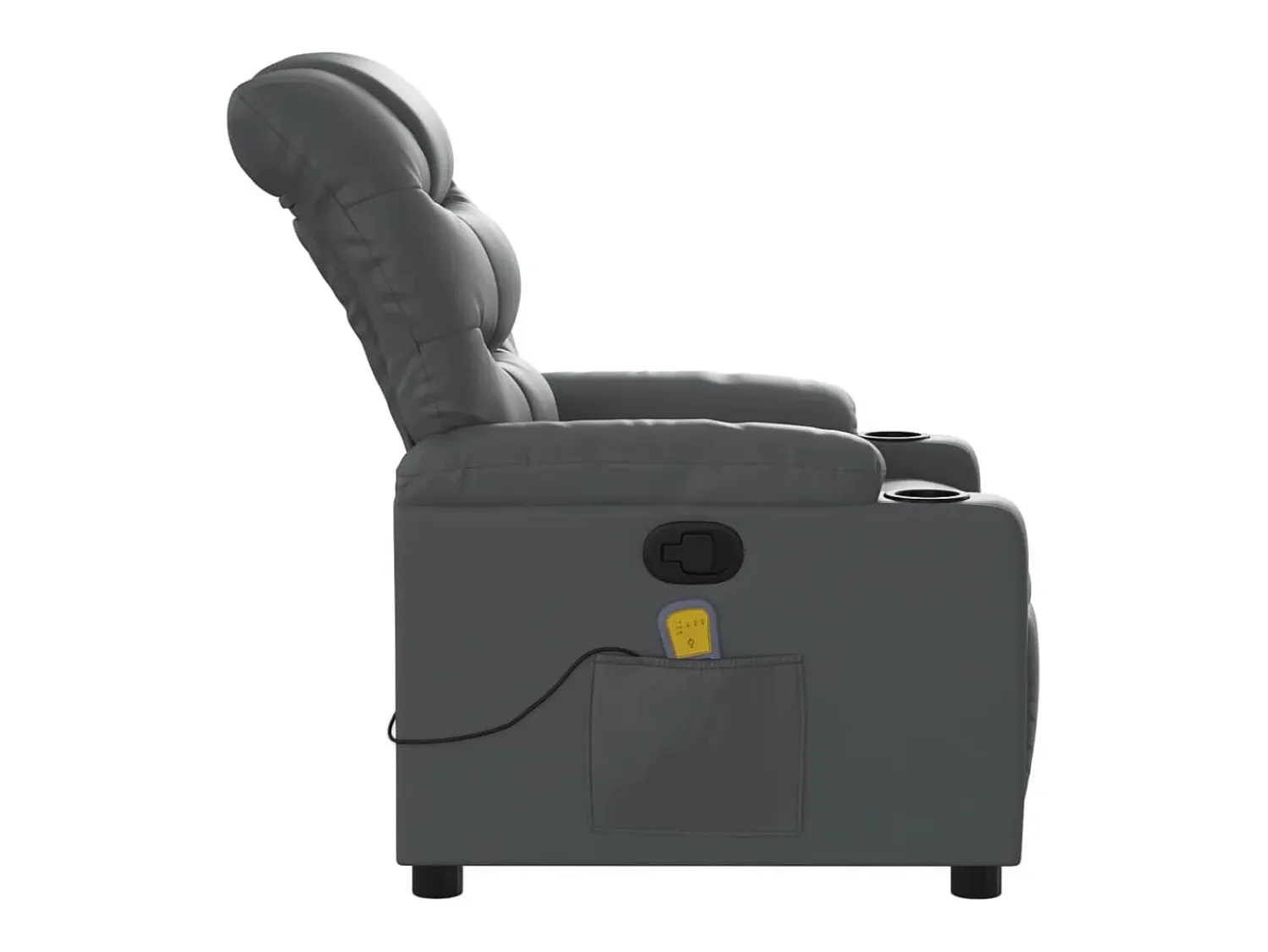 Poltrona* Poltrona de massagens reclinável couro artificial SHL537385 Cinzento