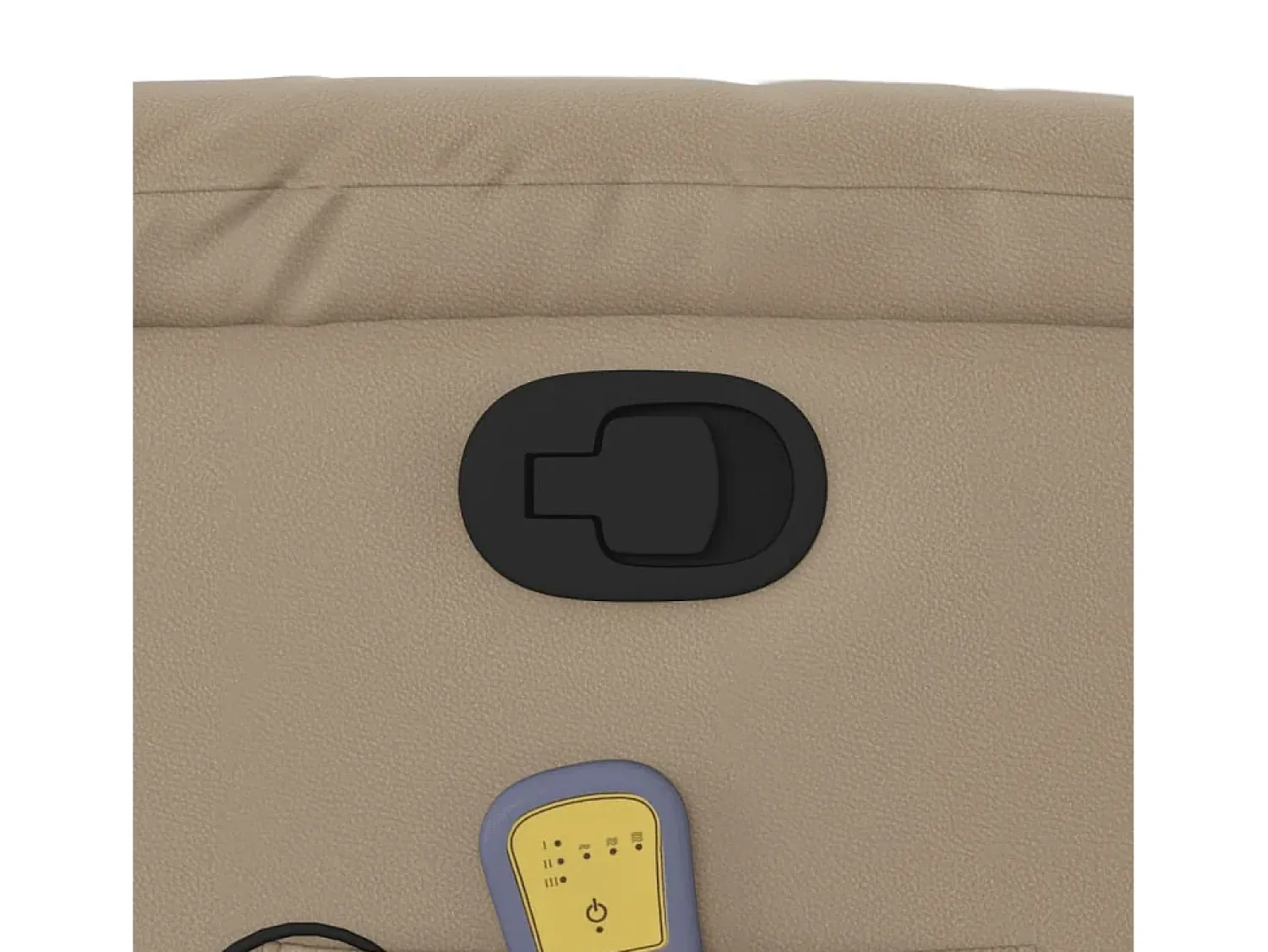 vidaxl Poltrona de massagens reclinável couro artificial cappuccino^ Poltrona