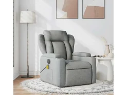 Online Poltrona de massagens reclinável tecido -claro SHL76888 Cinzento