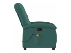 Poltrona|vidaxl Poltrona de massagens reclinável tecido -escuro Verde