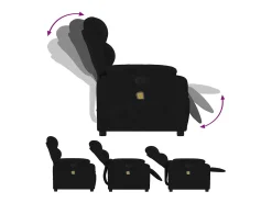 Poltrona* Poltrona de massagens reclinável veludo SHL383087 Preto