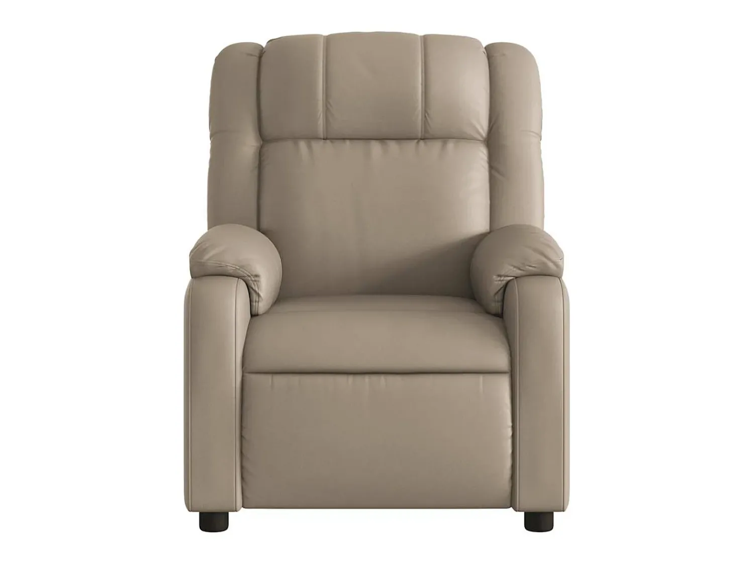 Poltrona*vidaxl Poltrona de massagens reclinável couro artificial cappuccino Castanho