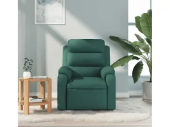 Clearance Poltrona de massagens reclinável tecido verde-escuro SHL100373 Verde pinho