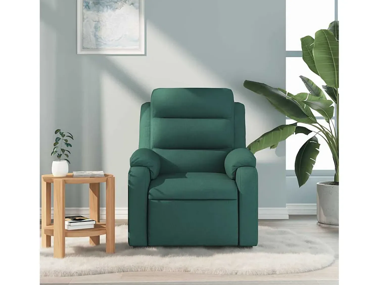 Clearance Poltrona de massagens reclinável tecido verde-escuro SHL100373 Verde pinho