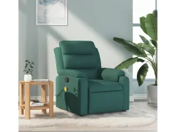 Clearance Poltrona de massagens reclinável tecido verde-escuro SHL100373 Verde pinho